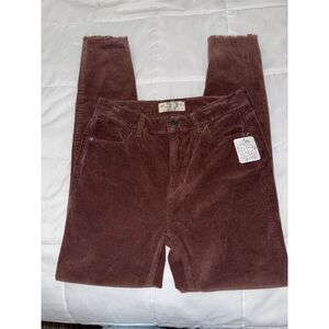 NWT FREE PEOPLE We The Free Women's Corduroy Cropped Pants Brown SZ 4 / FP 27 🆕